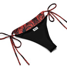 Dark Bloom - Red and Black Floral Eco String Bikini - Eco String Bikini Set - DRAGON FOXX™ - Dark Bloom - Red and Black Floral Eco String Bikini - 6770051_16553 - 2XS - Floral - String Bikini - Dark Bloom - Dark Bloom Bikini - Dark Bloom Eco String Bikini