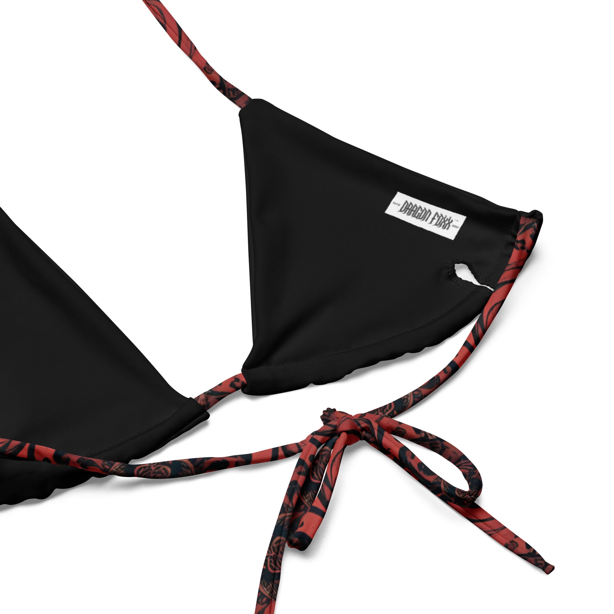 Dark Bloom - Red and Black Floral Eco String BikiniEco String Bikini Set6770051_16553