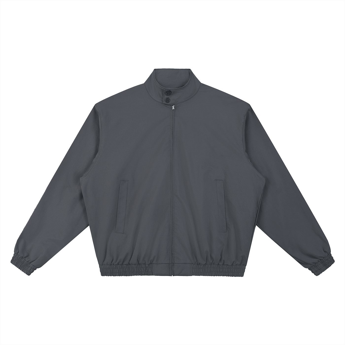Dark Gray Stand Collar Bomber JacketDark Gray Stand Collar Bomber Jacket251024PODQX1038001