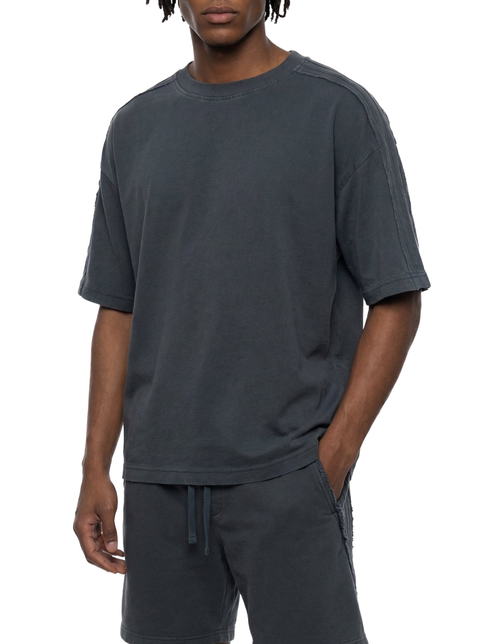 Dark Gray Vintage Wash Boxy T-ShirtVintage Wash Boxy T-ShirtDark Gray Vintage Wash Boxy T-Shirt260508PODPQ1524001