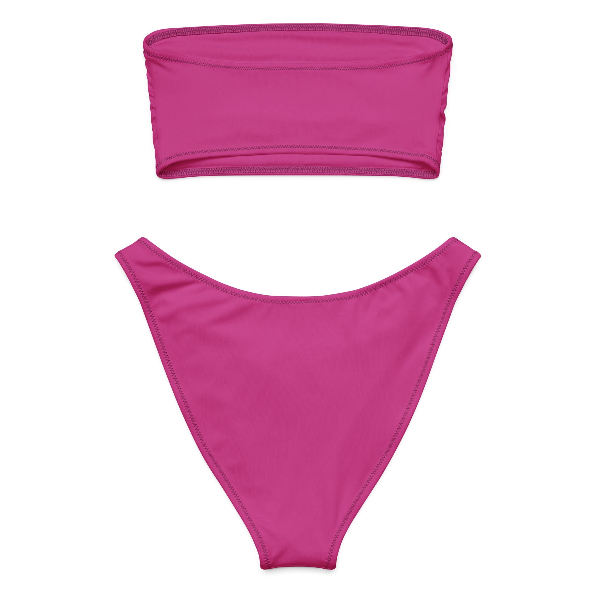 Deep Cerise Eco Bandeau BikiniEco Bandeau Bikini SetsProduct mockup9980767_22671