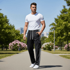 DF Black Side Stripe Straight - Leg PantsSide Stripe Straight - Leg PantsDF Black Side Stripe Straight - Leg Pants260424PODPX1726001