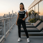 DF Black with White Women's Color Block Raglan Baby T-ShirtDF Black with White Women's Color Block Raglan Baby T-Shirt260507PODAA1217001