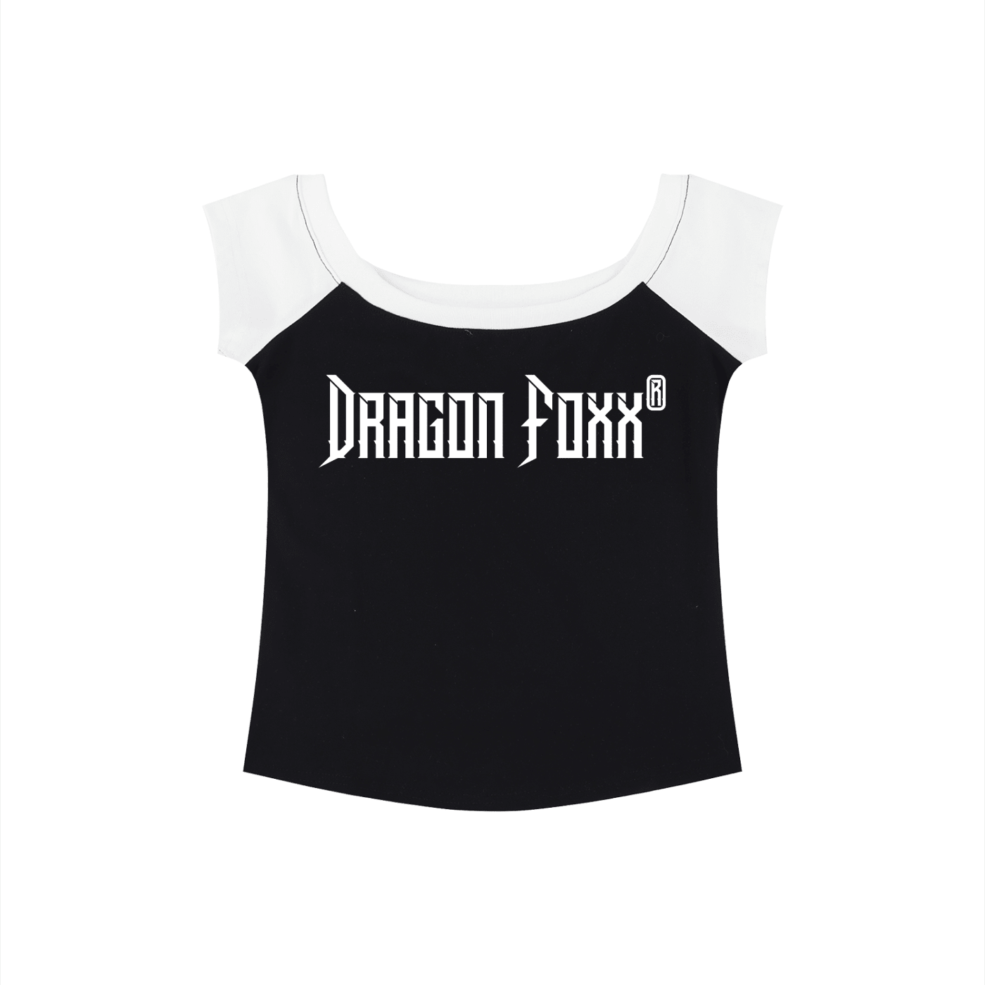 DF Black with White Women's Color Block Raglan Baby T-ShirtDF Black with White Women's Color Block Raglan Baby T-Shirt260507PODAA1217001
