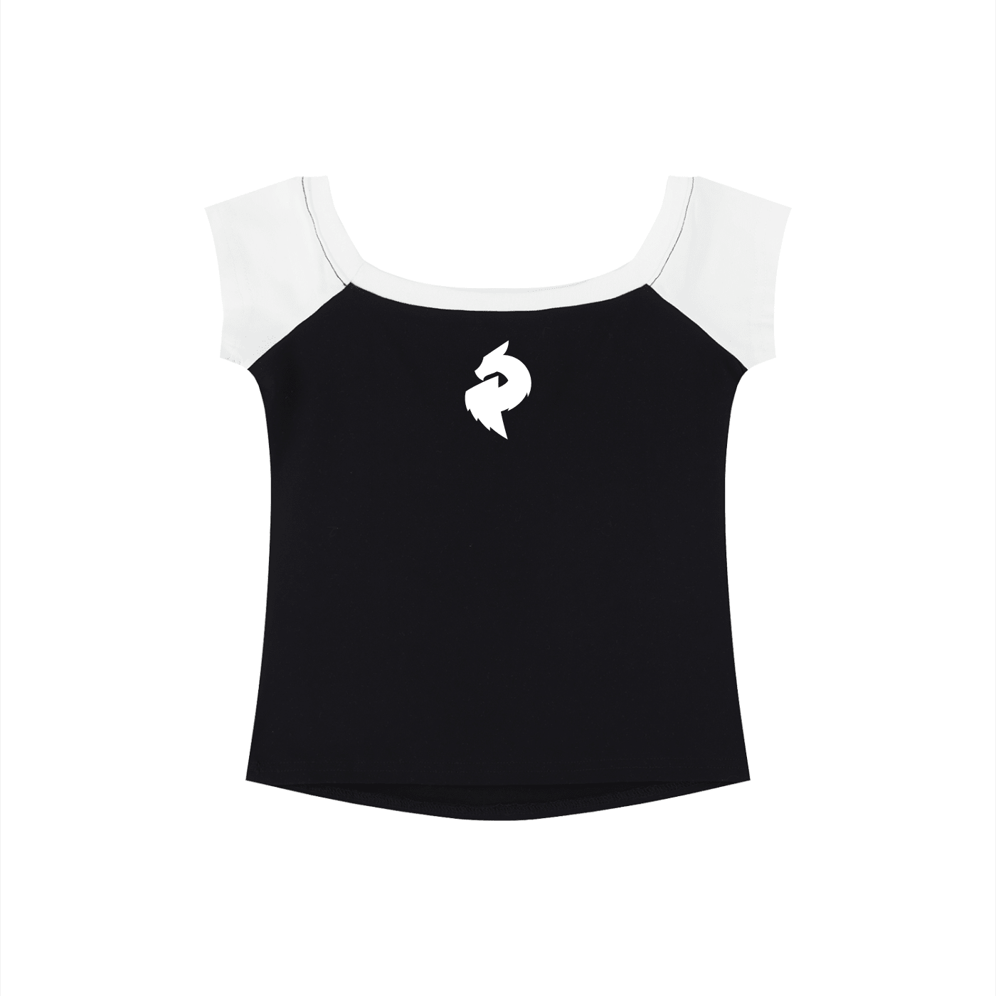 DF Black with White Women's Color Block Raglan Baby T-ShirtDF Black with White Women's Color Block Raglan Baby T-Shirt260507PODAA1217001