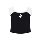 DF Black with White Women's Color Block Raglan Baby T-ShirtDF Black with White Women's Color Block Raglan Baby T-Shirt260507PODAA1217001