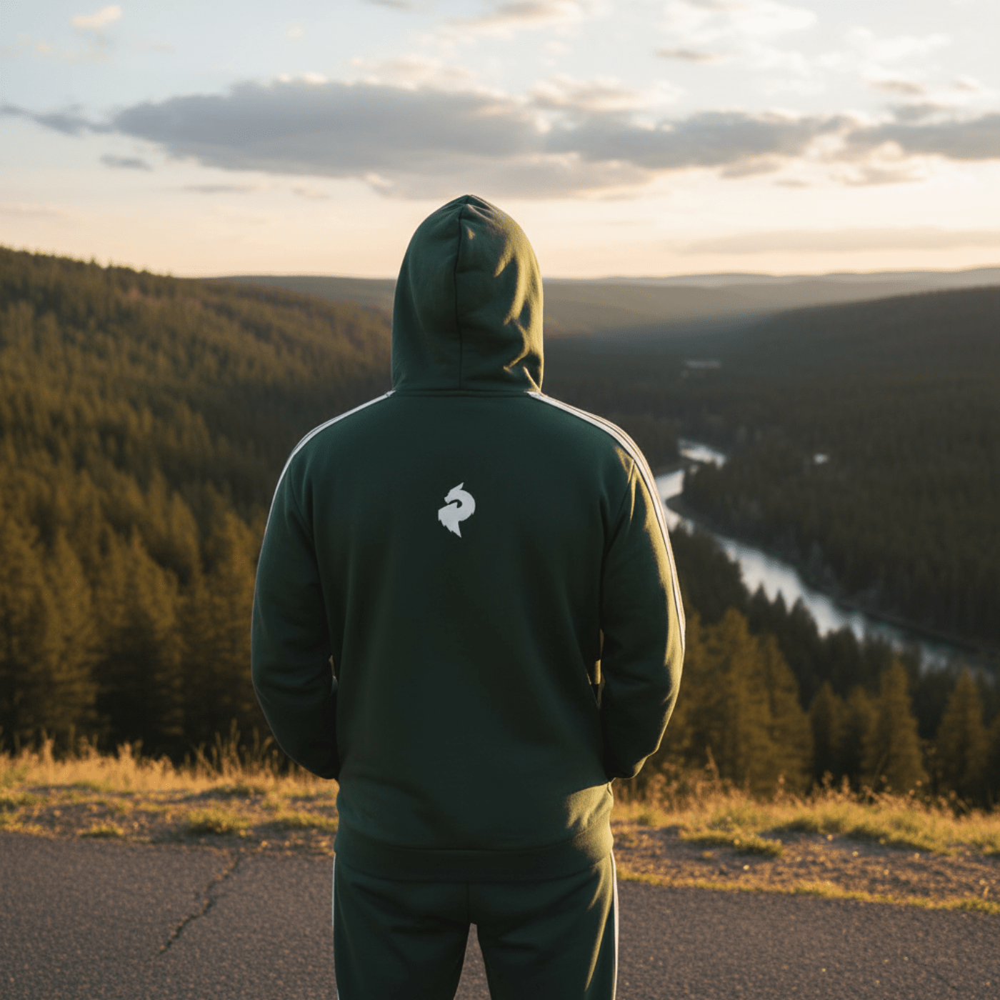 DF Blackish Green Side Stripe Drop - Shoulder HoodieSide Stripe Drop - Shoulder HoodieDF Blackish Green Side Stripe Drop - Shoulder Hoodie260425PODRB2211001