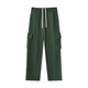 DF Blackish Green Side Stripe Straight - Leg PantsSide Stripe Straight - Leg PantsDF Blackish Green Side Stripe Straight - Leg Pants260424PODPX1813001