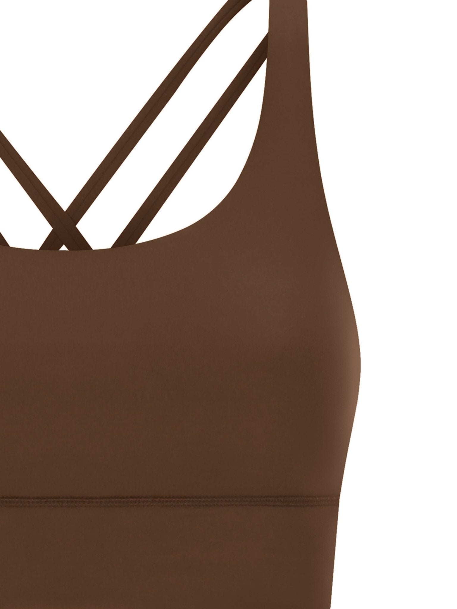 DF Brown Strappy Criss - Cross Sports BraCriss - Cross Sports BraDF Brown Strappy Criss - Cross Sports Bra260403PODBS1475001