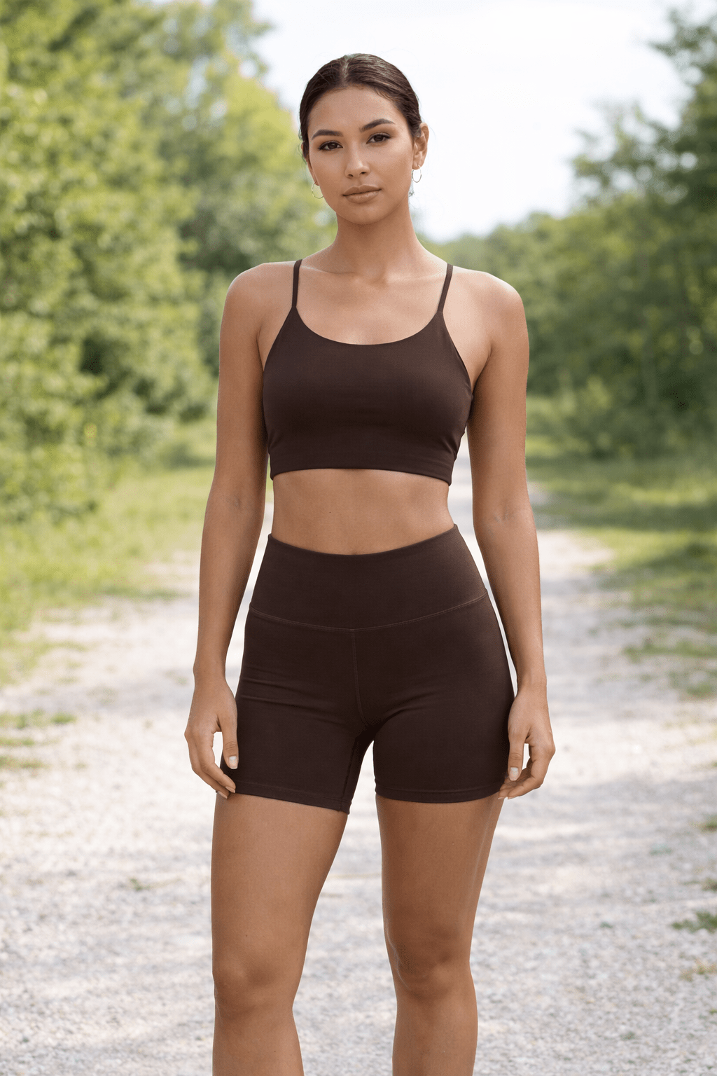 DF Coffee Spaghetti Strap Yoga Sports BraSpaghetti Strap Yoga Sports BraDF Coffee Spaghetti Strap Yoga Sports Bra260330PODAC0313001