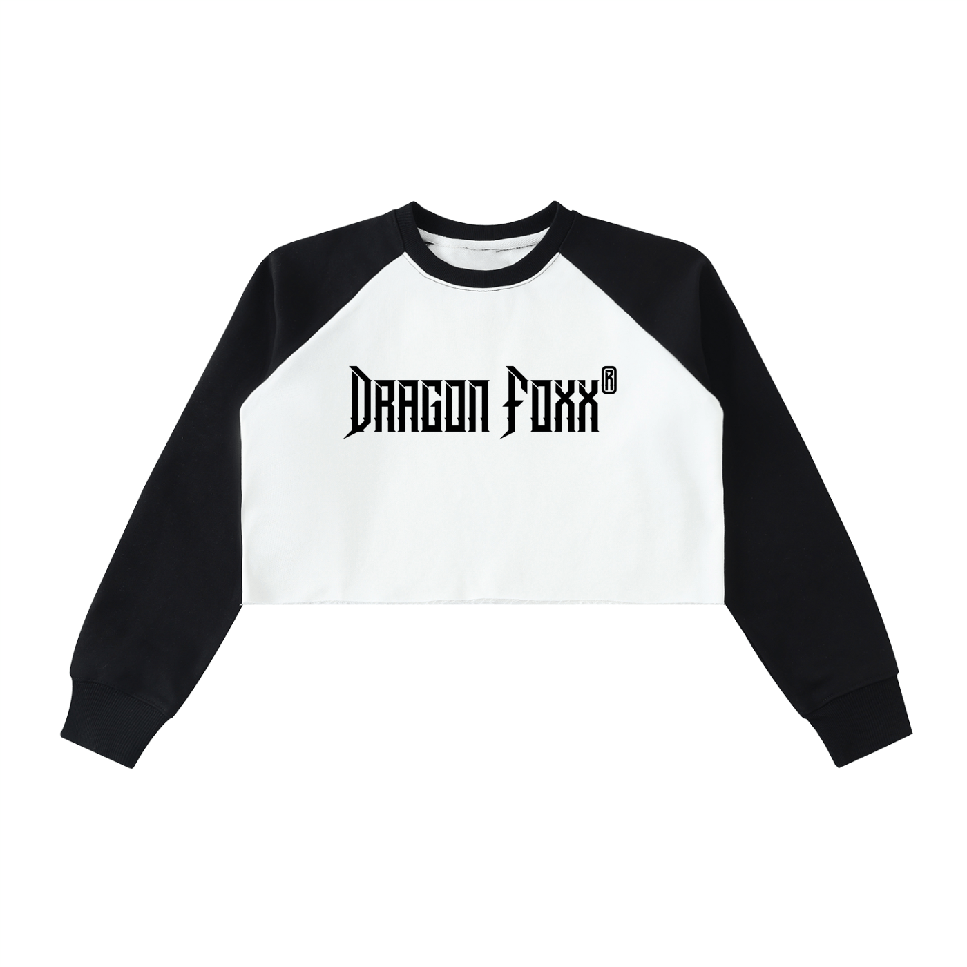 DF Dravaryn Crest Beige and Black Raw - Hem Color - Block Crop SweatshirtRaw - Hem Crop SweatshirtDF Dravaryn Crest Beige and Black Raw - Hem Color - Block Crop Sweatshirt250901PODBE0644001