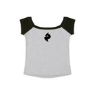 DF Flower Gray with Black Women's Color Block Raglan Baby T-ShirtColor Block Raglan Baby T-ShirtDF Flower Gray with Black Women's Color Block Raglan Baby T-Shirt260507PODAA1654001