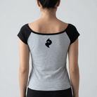 DF Flower Gray with Black Women's Color Block Raglan Baby T-ShirtColor Block Raglan Baby T-ShirtDF Flower Gray with Black Women's Color Block Raglan Baby T-Shirt260507PODAA1654001