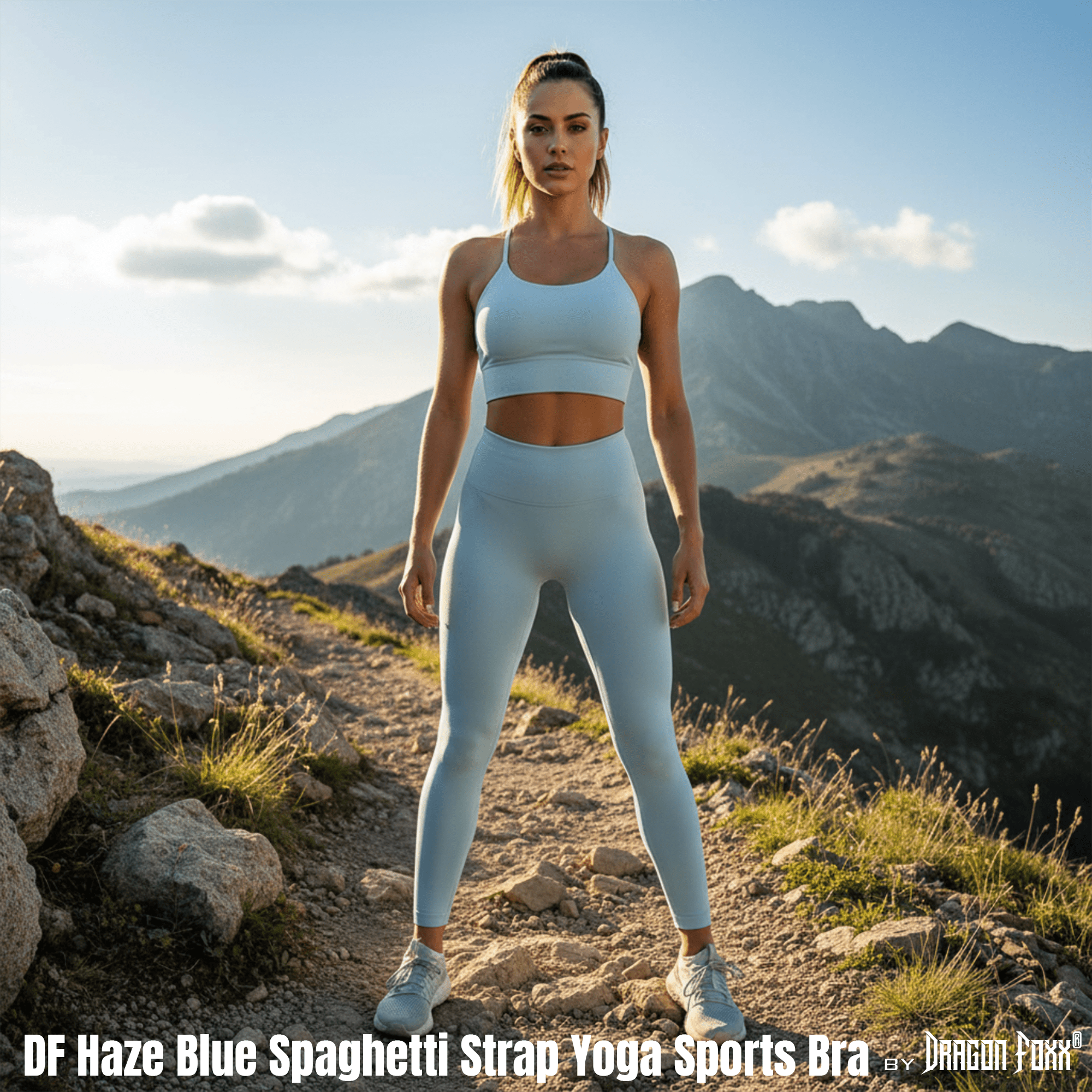 DF Haze Blue Spaghetti Strap Yoga Sports BraSpaghetti Strap Yoga Sports BraDF Haze Blue Spaghetti Strap Yoga Sports Bra260330PODAC0253001