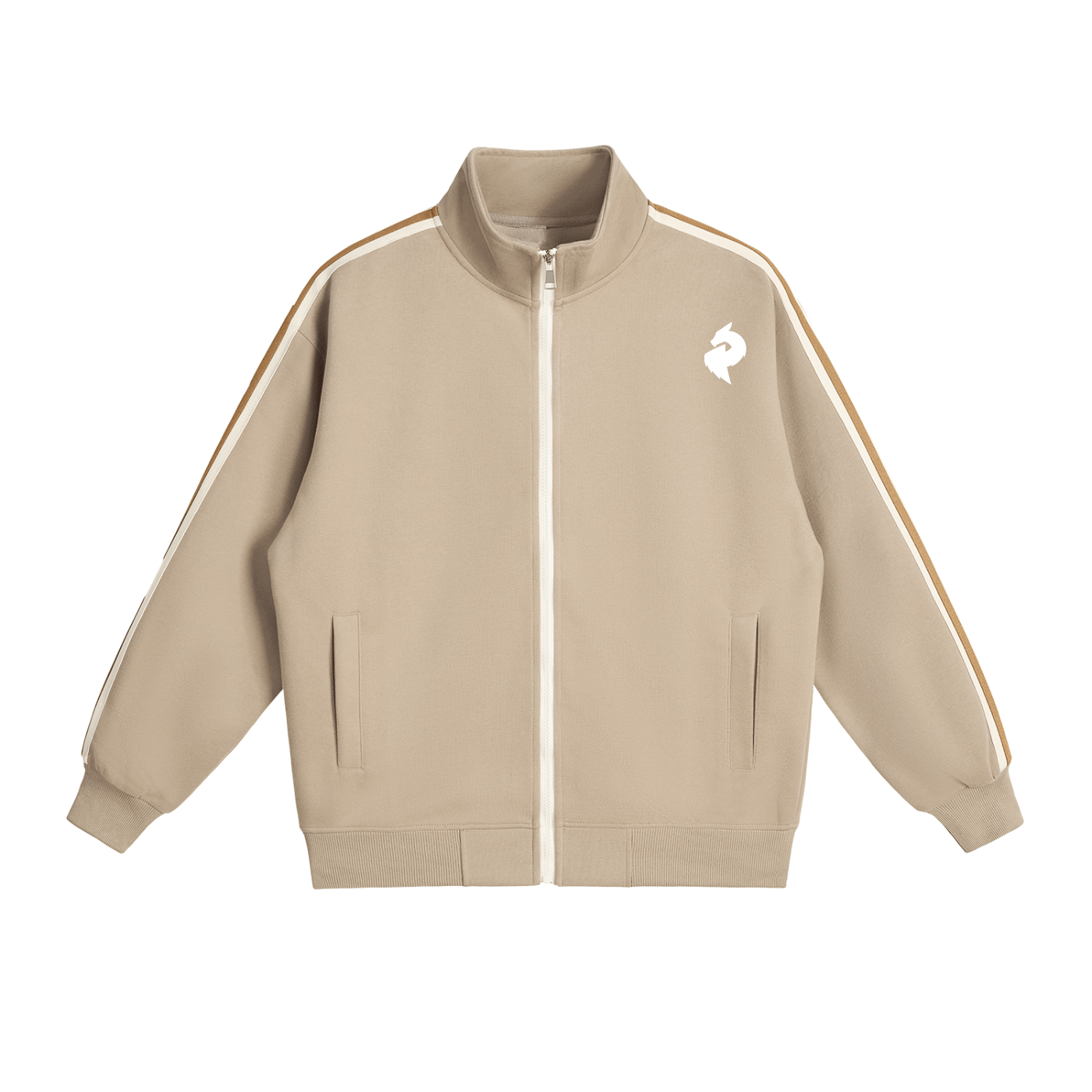 DF Khaki Contrast Side - Stripe Stand Collar JacketContrast Side - Stripe Stand Collar JacketDF Khaki Contrast Side - Stripe Stand Collar Jacket251008PODQX0926001