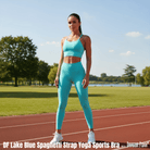 DF Lake Blue Spaghetti Strap Yoga Sports BraSpaghetti Strap Yoga Sports BraDF Lake Blue Spaghetti Strap Yoga Sports Bra260330PODAC0282001