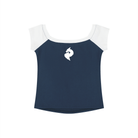 DF Navy Blue with White Women's Color Block Raglan Baby T-ShirtColor Block Raglan Baby T-ShirtDF Navy Blue with White Women's Color Block Raglan Baby T-Shirt260507PODAA1825001