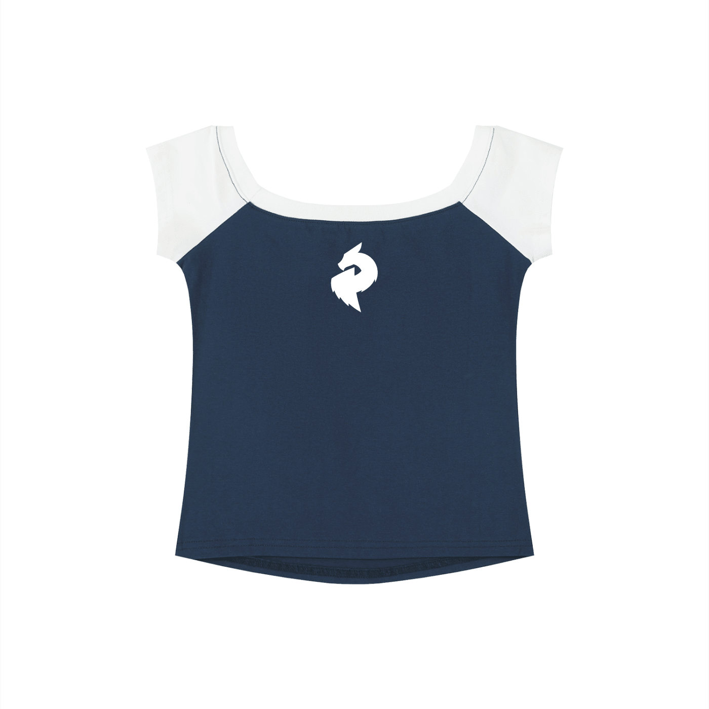 DF Navy Blue with White Women's Color Block Raglan Baby T-ShirtColor Block Raglan Baby T-ShirtDF Navy Blue with White Women's Color Block Raglan Baby T-Shirt260507PODAA1825001