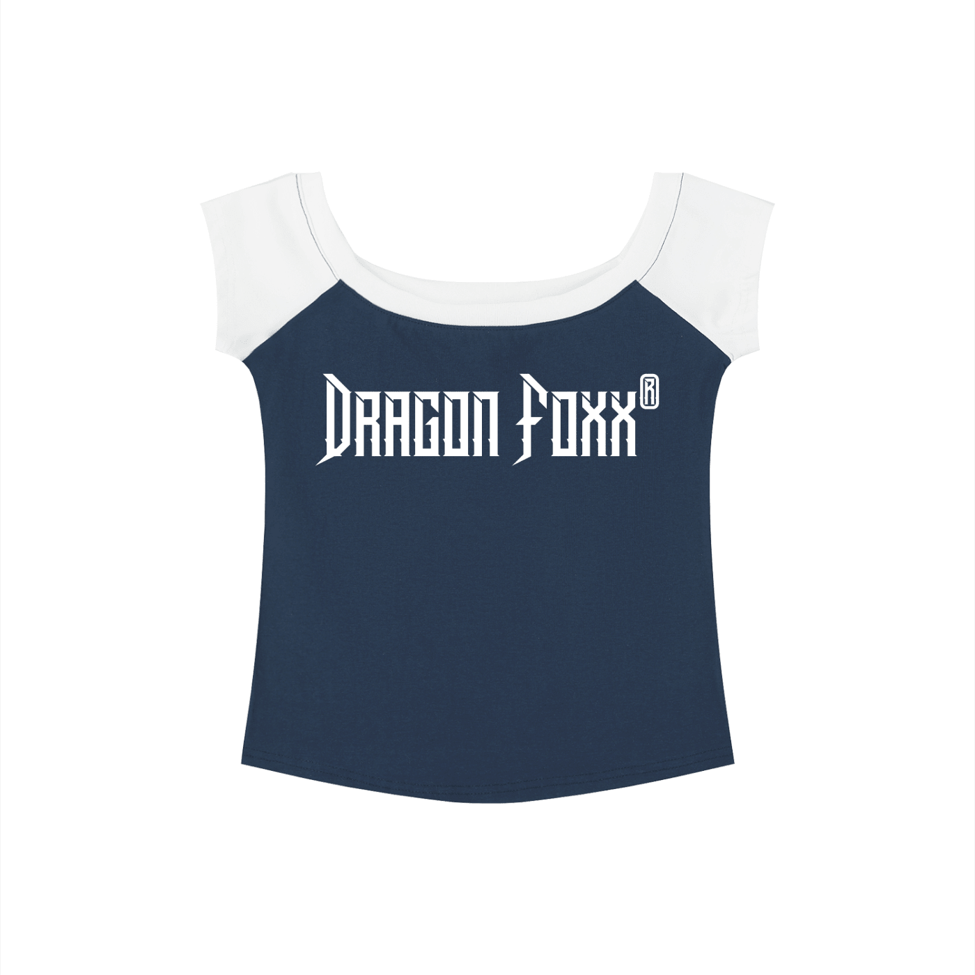 DF Navy Blue with White Women's Color Block Raglan Baby T-ShirtColor Block Raglan Baby T-ShirtDF Navy Blue with White Women's Color Block Raglan Baby T-Shirt260507PODAA1825001
