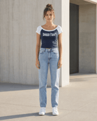 DF Navy Blue with White Women's Color Block Raglan Baby T-ShirtColor Block Raglan Baby T-ShirtDF Navy Blue with White Women's Color Block Raglan Baby T-Shirt260507PODAA1825001