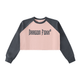 DF Vaelthar Pink with Dark Gray Raw - Hem Color - Block Crop SweatshirtRaw - Hem Crop SweatshirtDF Vaelthar Pink with Dark Gray Raw - Hem Color - Block Crop Sweatshirt250901PODBE0024001