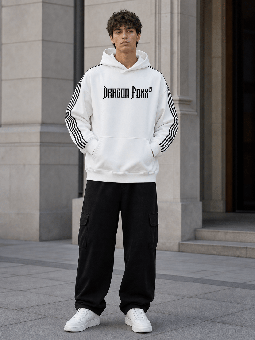 DF White Side Stripe Drop - Shoulder HoodieSide Stripe Drop - Shoulder HoodieDF White Side Stripe Drop - Shoulder Hoodie260425PODRB2185001