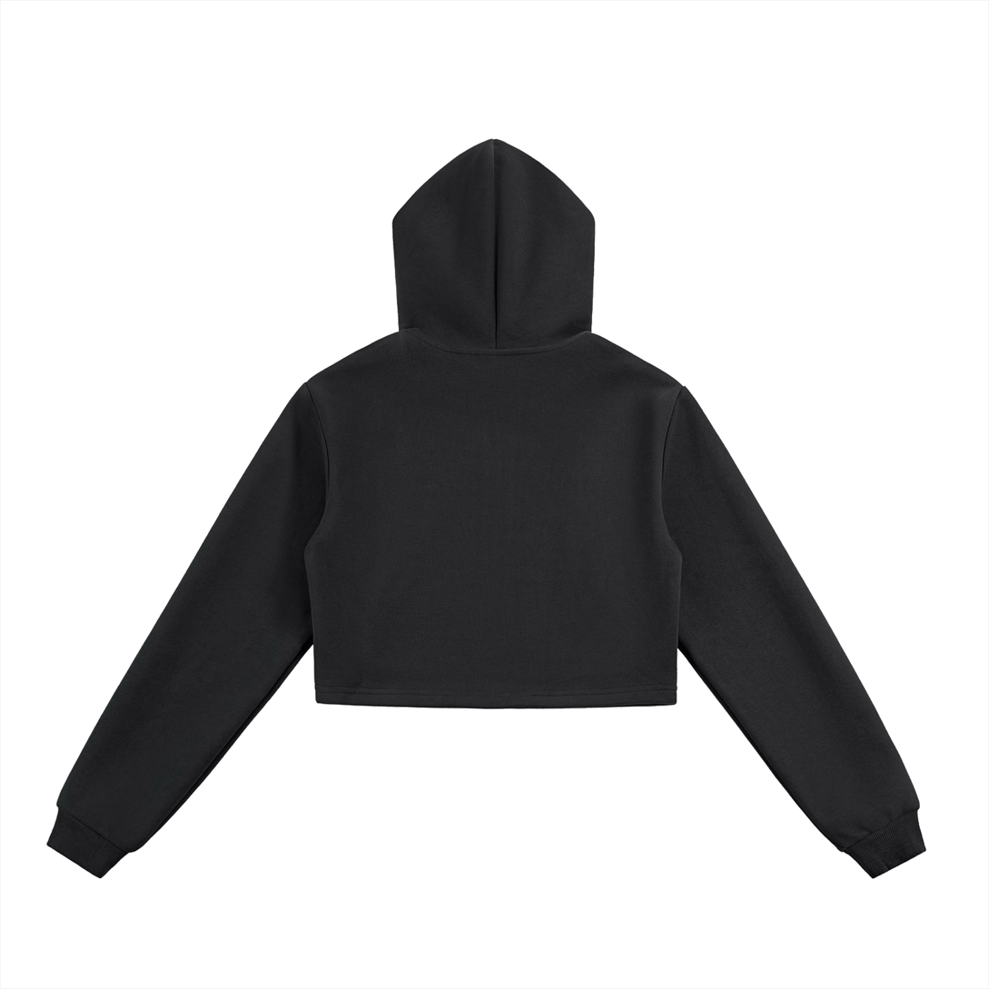 DF Women's Black Essential Cropped Zip - Up HoodieEssential Cropped Zip - Up HoodieDF Women's Black Essential Cropped Zip - Up Hoodie251005PODUA0735001