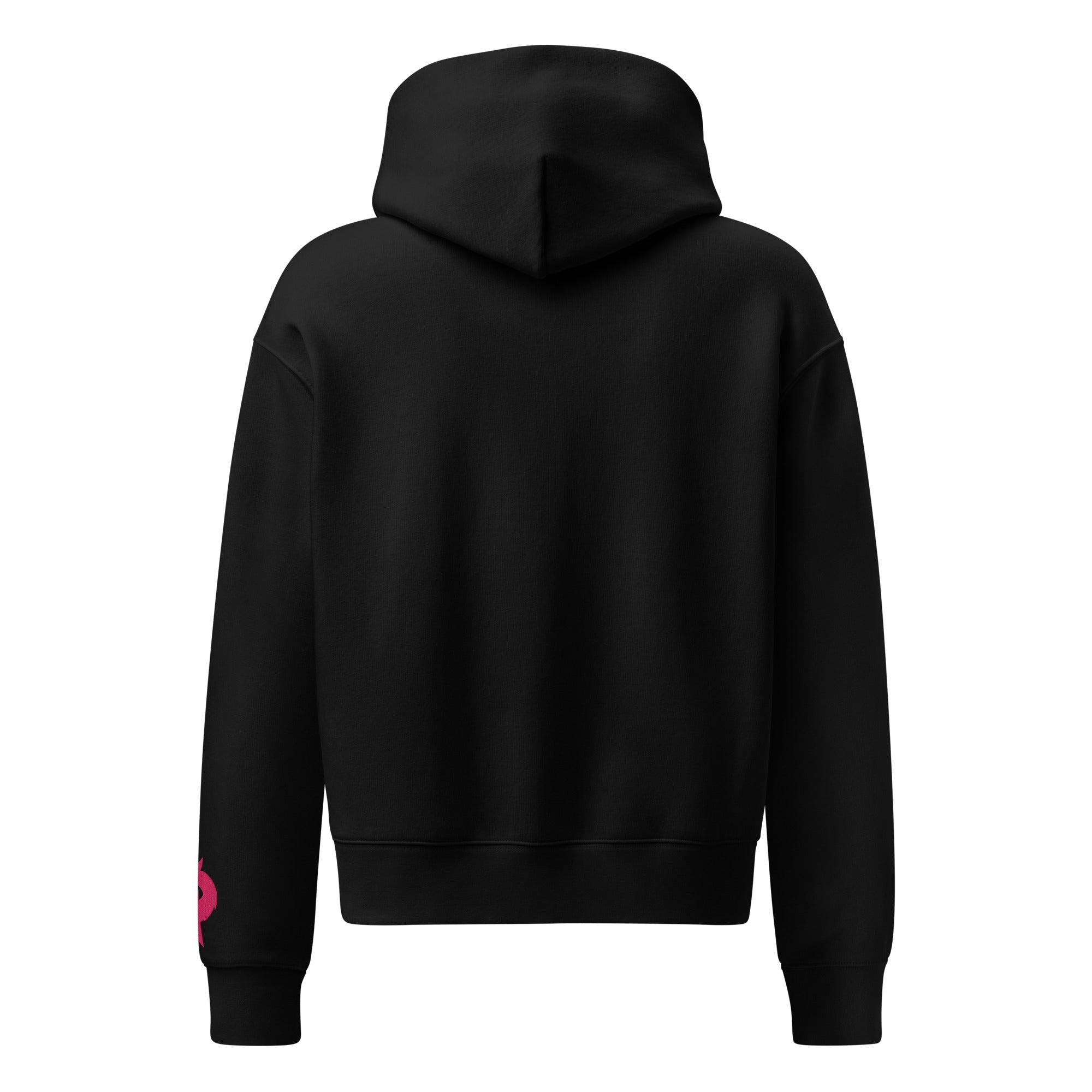 DF Women’s Black - Pink Relaxed HoodieWomen’s Relaxed HoodieProduct mockup1717435_32008