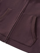 DF Women's Dark Reddish Purple Essential Cropped Zip - Up HoodieEssential Cropped Zip - Up HoodieDF Women's Dark Reddish Purple Essential Cropped Zip - Up Hoodie251005PODUA0979001