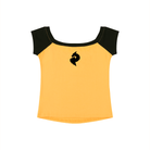 DF Yellow with Black Women's Color Block Raglan Baby T-ShirtColor Block Raglan Baby T-ShirtDF Yellow with Black Women's Color Block Raglan Baby T-Shirt260506PODAA1697001