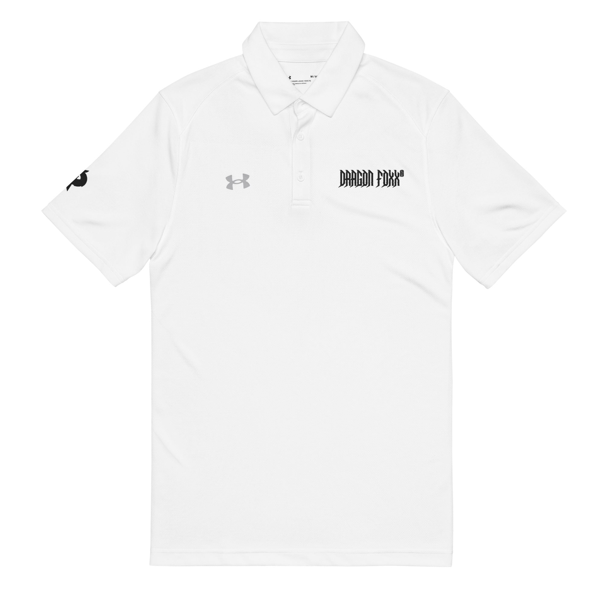 Dragon Foxx® Under Armour® Men's White PoloMen's Polo Shirts7645676_19490