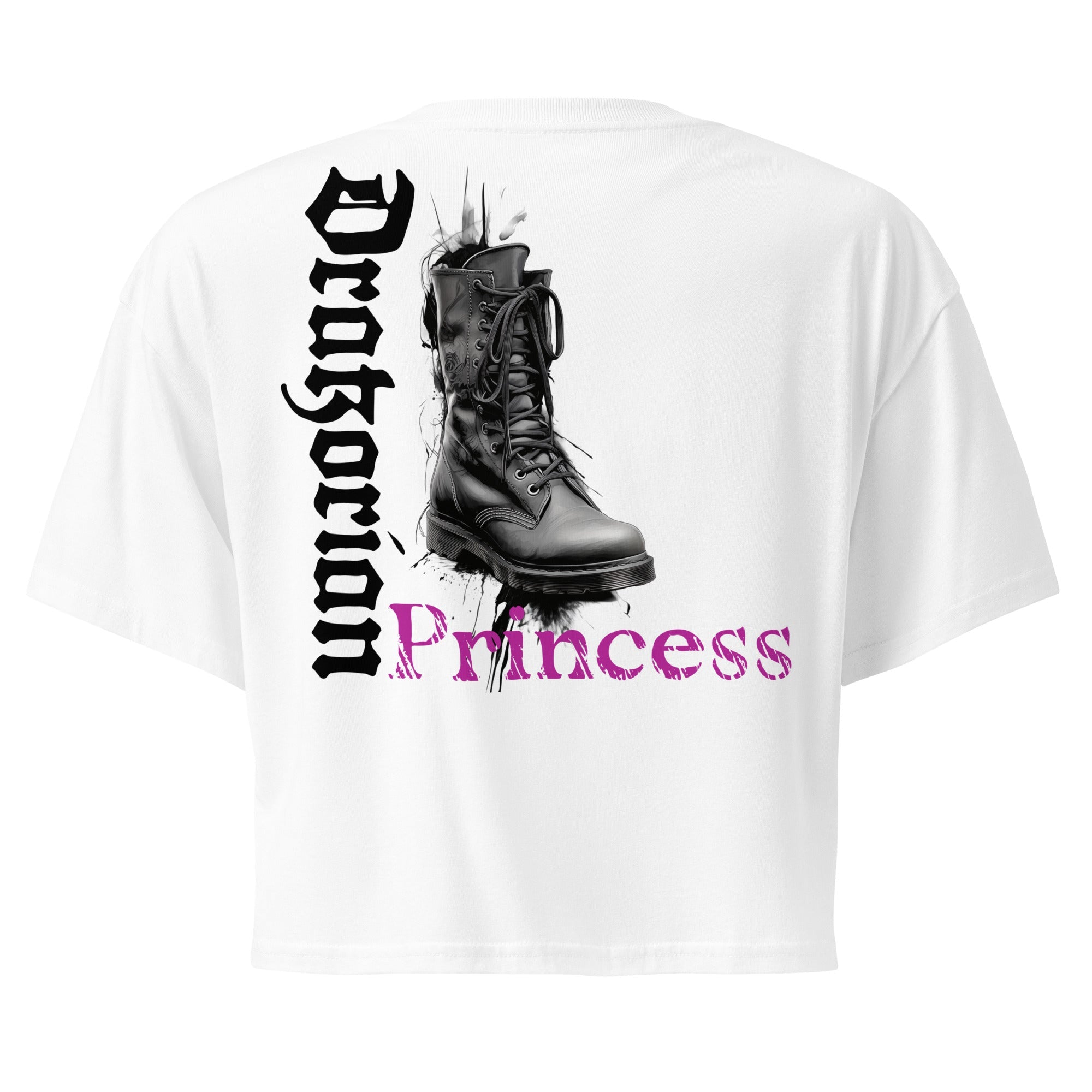 Drakorian Princess Women’s White Crop TopCrop Top TeeProduct mockup2104198_16119