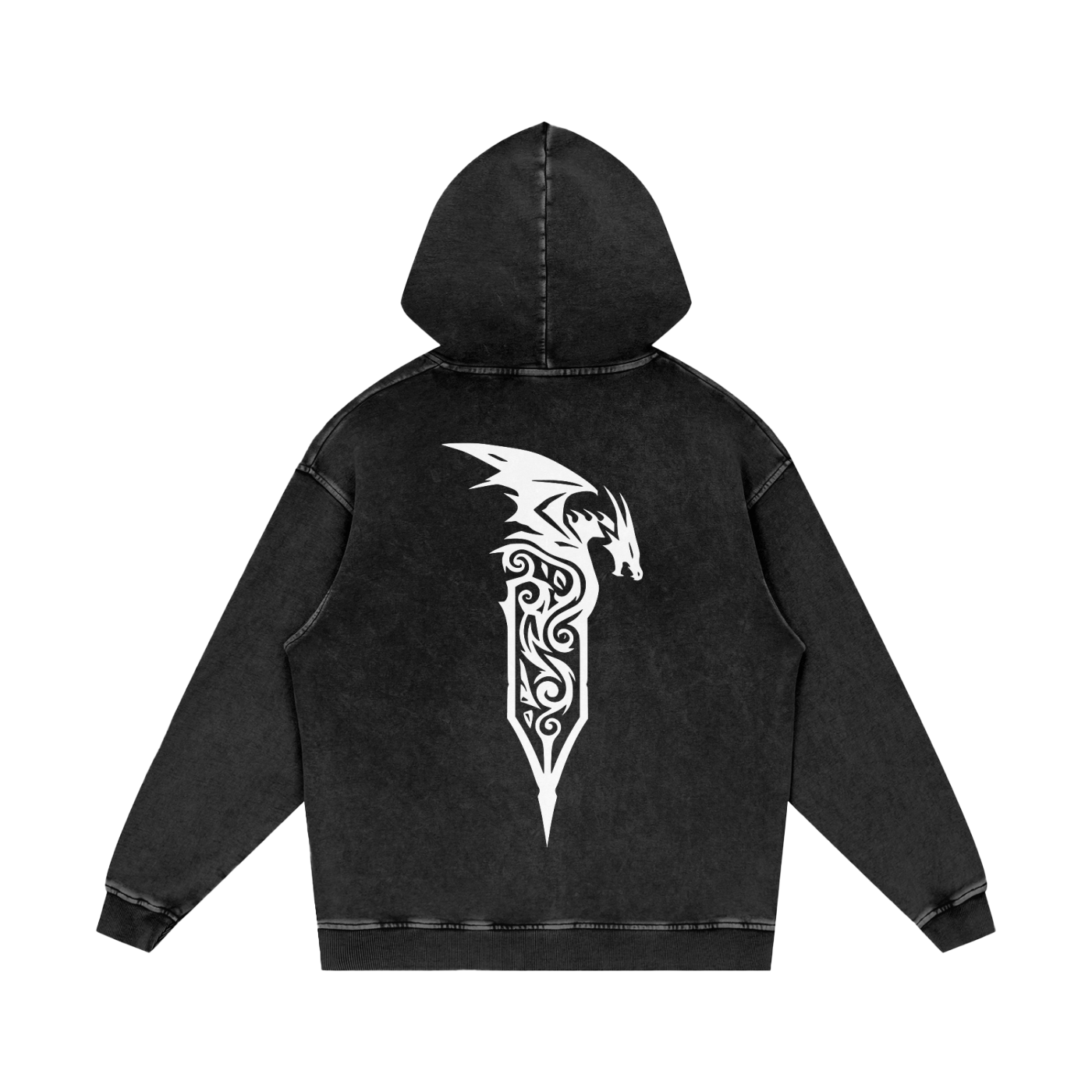 Drakvynth Crest His or Hers Black Acid Wash Oversize HoodieHis or Hers Acid Wash Oversize HoodieDrakvynth Crest His or Hers Black Acid Wash Oversize Hoodie250824PODRB0605001