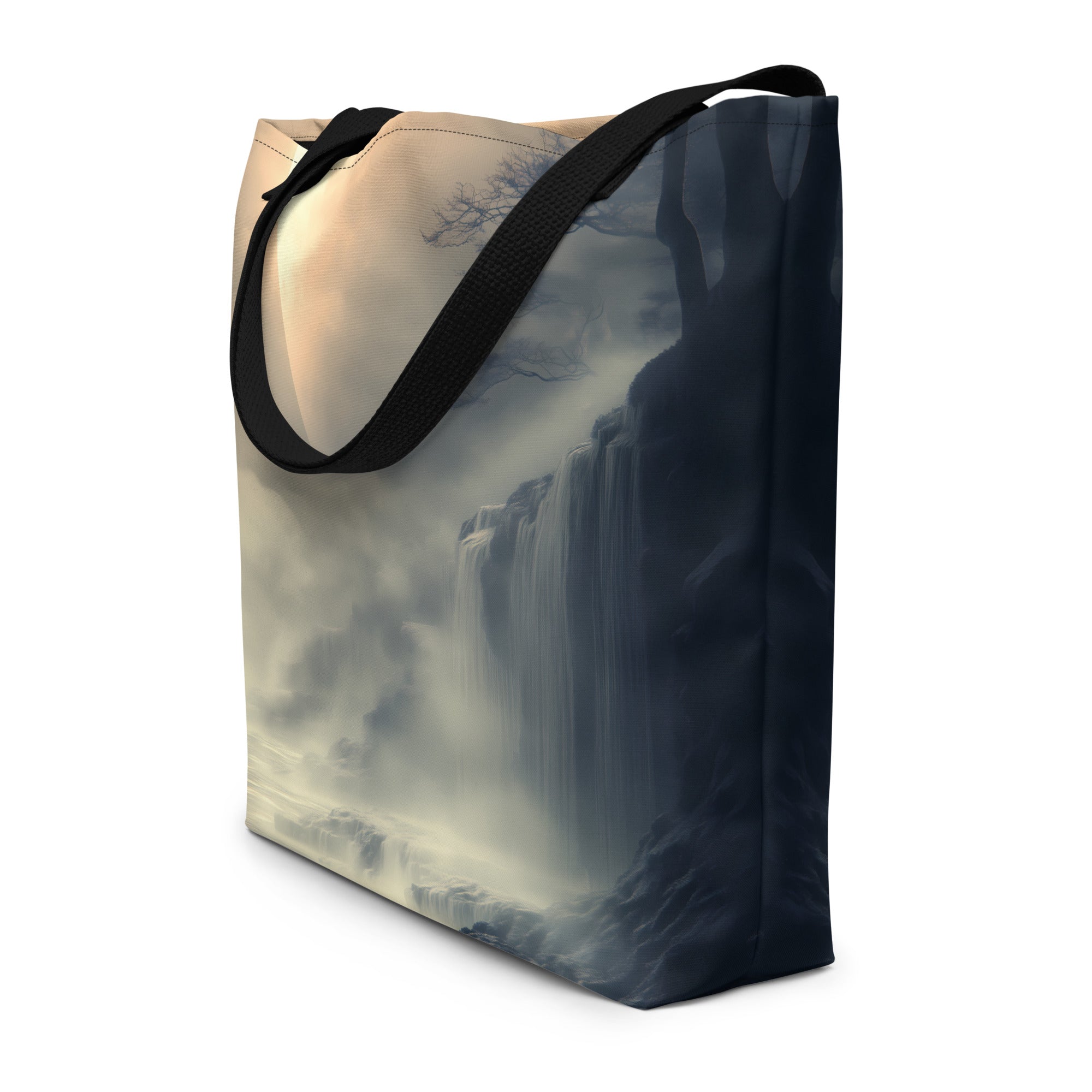 Ethereal Falls - Large Tote Bag - Large Tote Bag - DRAGON FOXX™ - Product mockup - 6277685_9039 - 16″ × 20″ - Scenery Art - 16″ × 20″ - 16″ × 20″ Tote Bag - Accessories