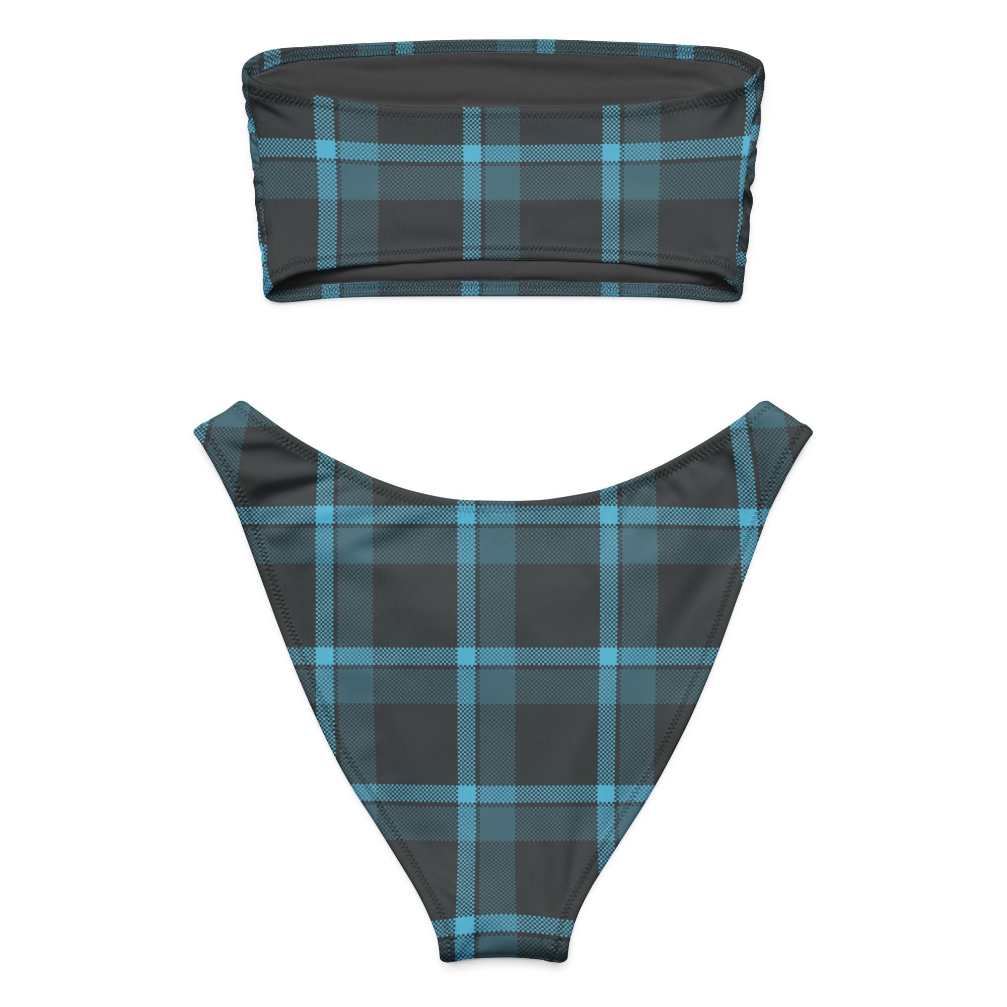 Frostveil Plaid Eco Bandeau BikiniEco Bandeau Bikini SetsProduct mockup8034507_22671