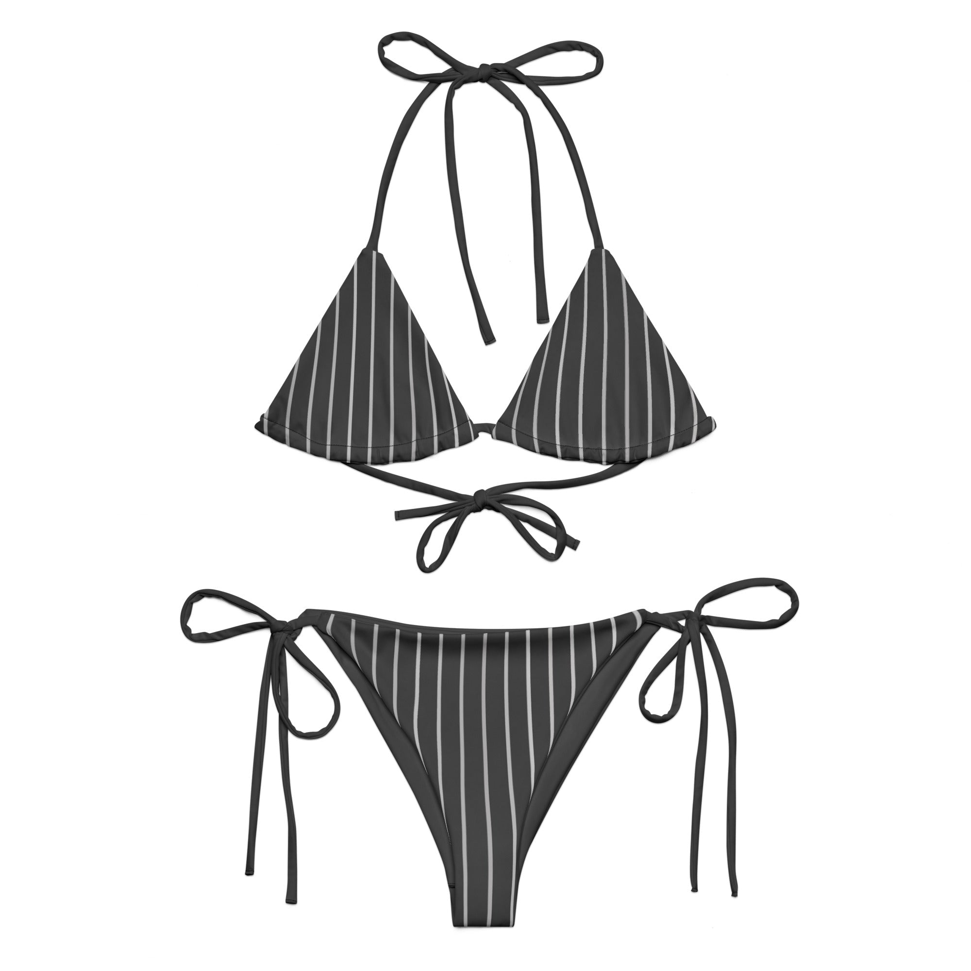 Graphite Noire Pinstripe Eco String BikiniEco String BikiniProduct mockup6664408_16553