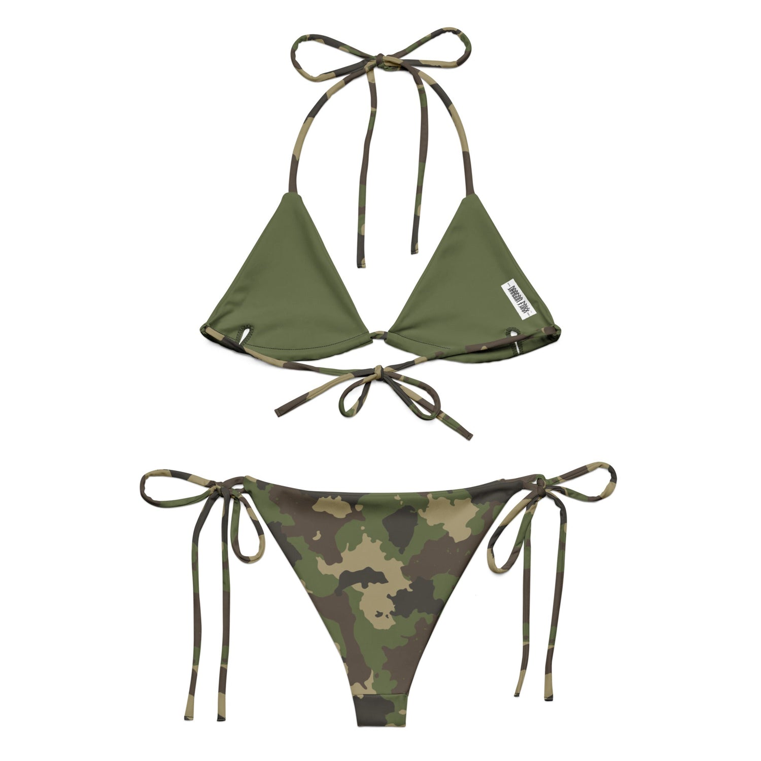 Green Camouflage Eco String Bikini – DRAGON FOXX™
