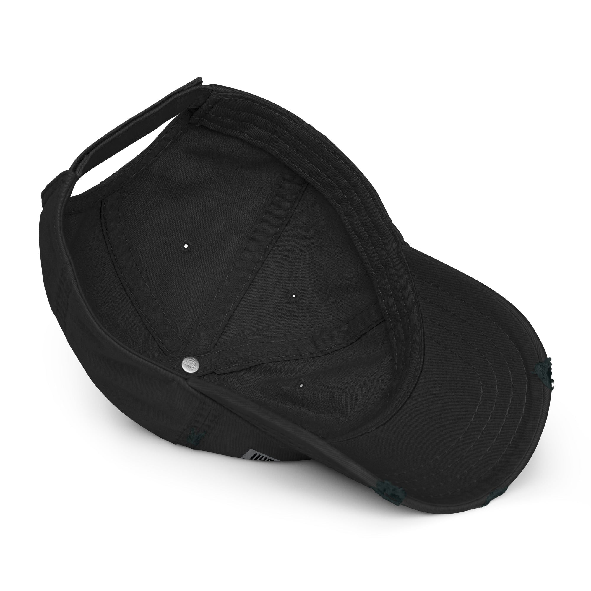 Grimspire Grand Coupe Black Distressed Dad HatDistressed Dad HatProduct mockup4883944_10990