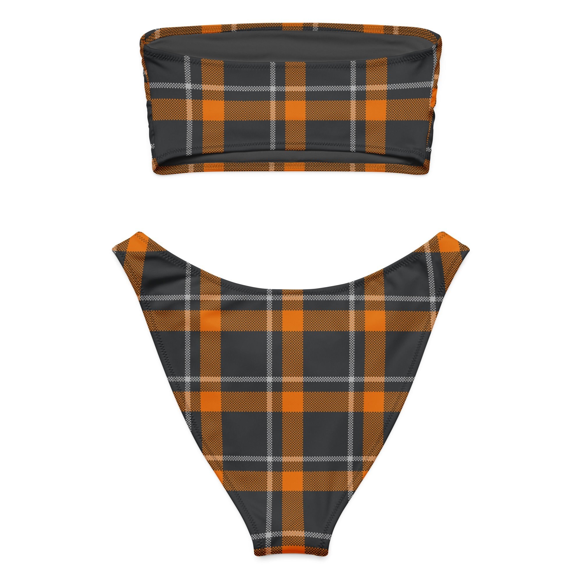 Infernikra Plaid Eco Bandeau BikiniEco Bandeau Bikini SetsProduct mockup5814339_22671