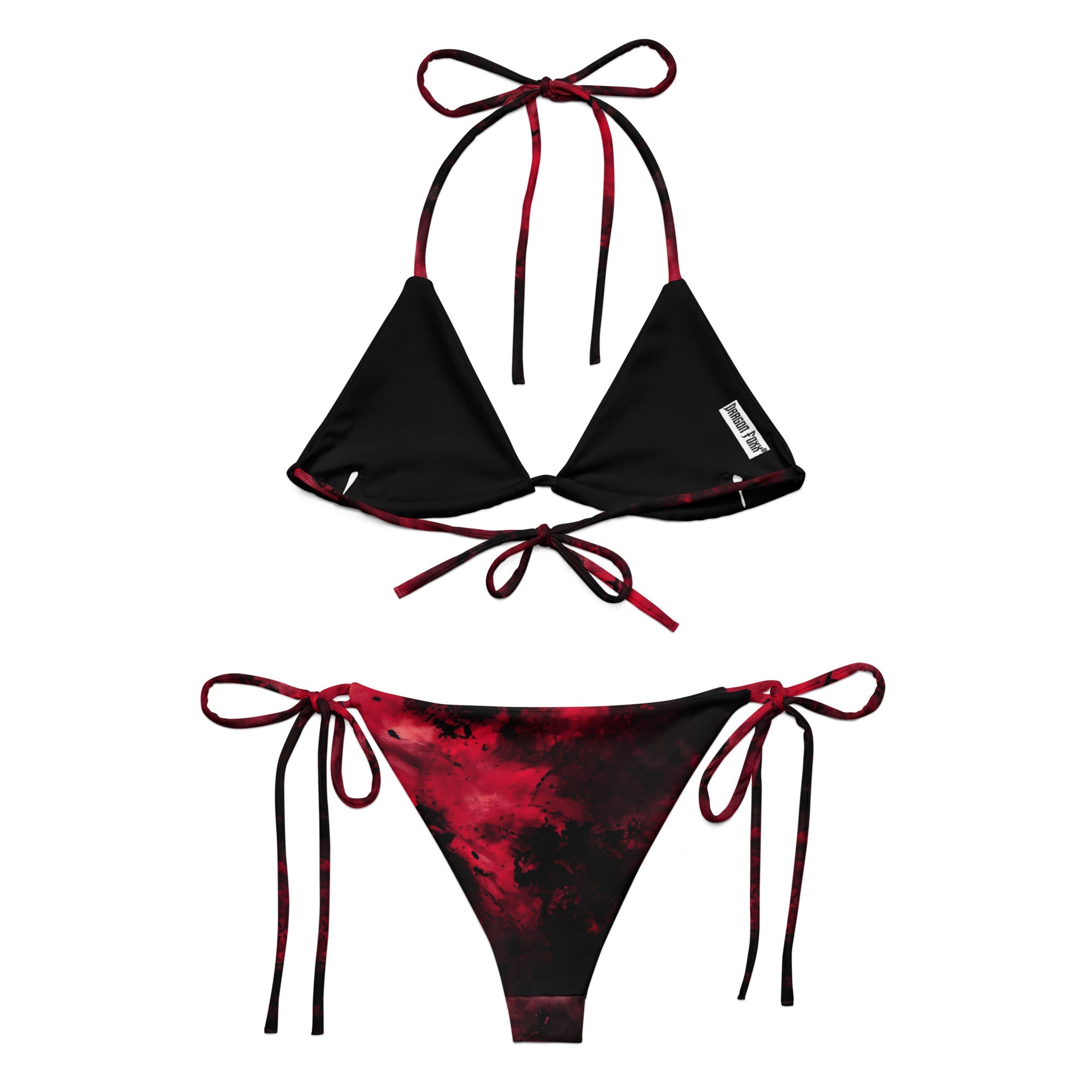 Inferno Red and Black Eco String BikiniEco - String Bikini SetProduct mockup8884194_16553