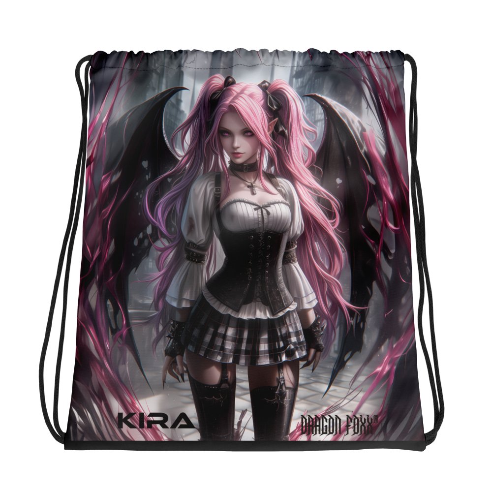 KIRA - Drawstring Bag by Dragon Foxx - Drawstring Bag - DRAGON FOXX™ - KIRA - Drawstring Bag by Dragon Foxx - 4878595_8894 - Multicolor - 15″ × 17″ (38.1 cm × 43.2 cm) - 15″×17″ Drawstring Bag - Accessories - Backpack