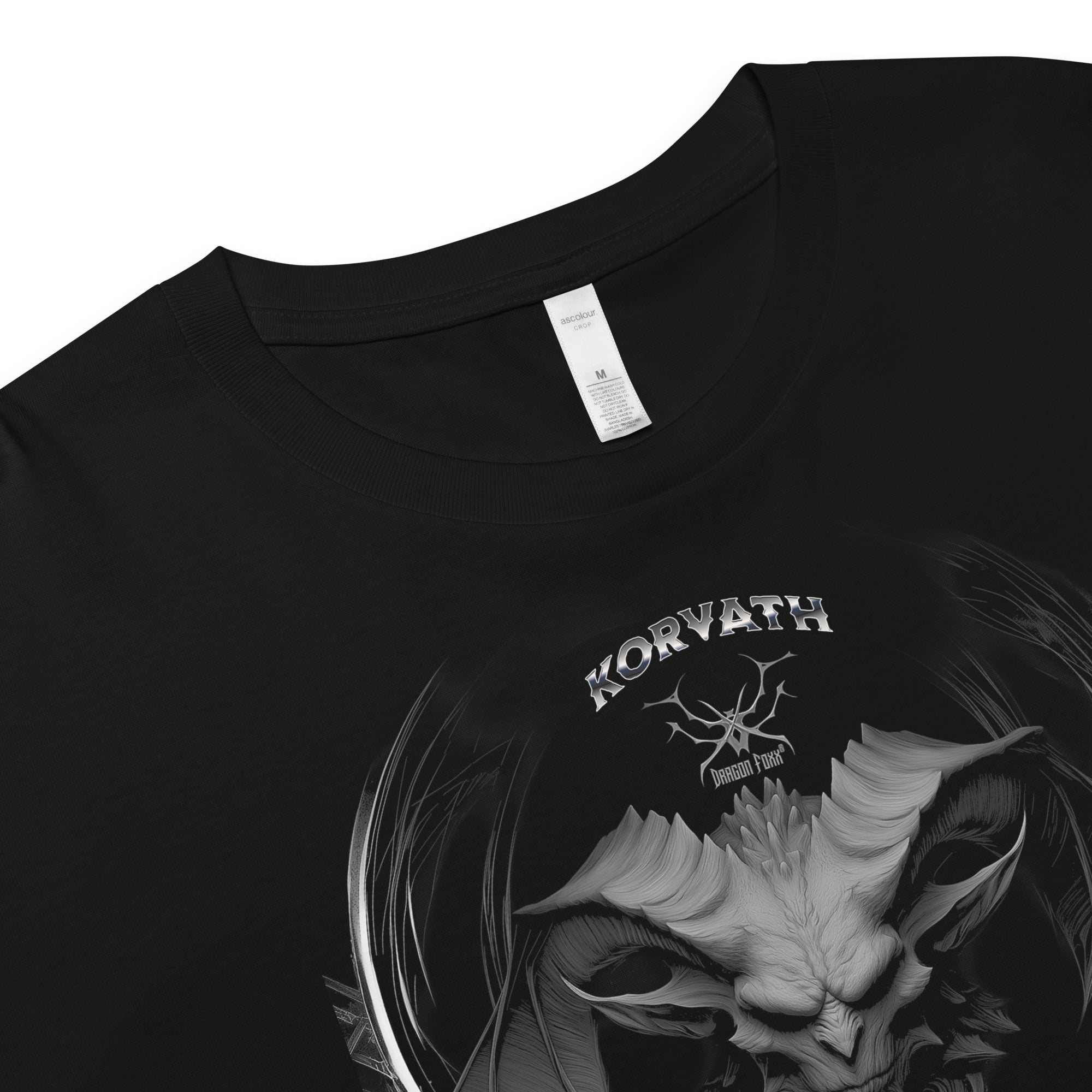 KORVATH Women’s Black Crop TopCrop Top TeeProduct mockup2570923_16094