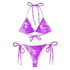 Lavender Pulse Eco String Bikini Set - Eco String Bikini Set - DRAGON FOXX™ - Lavender Pulse Eco String Bikini Set - 2053512_16553 - 2XS - Purple Halftone - Bikini Set - Dragon Foxx® - Dragon Foxx® Eco String Bikini