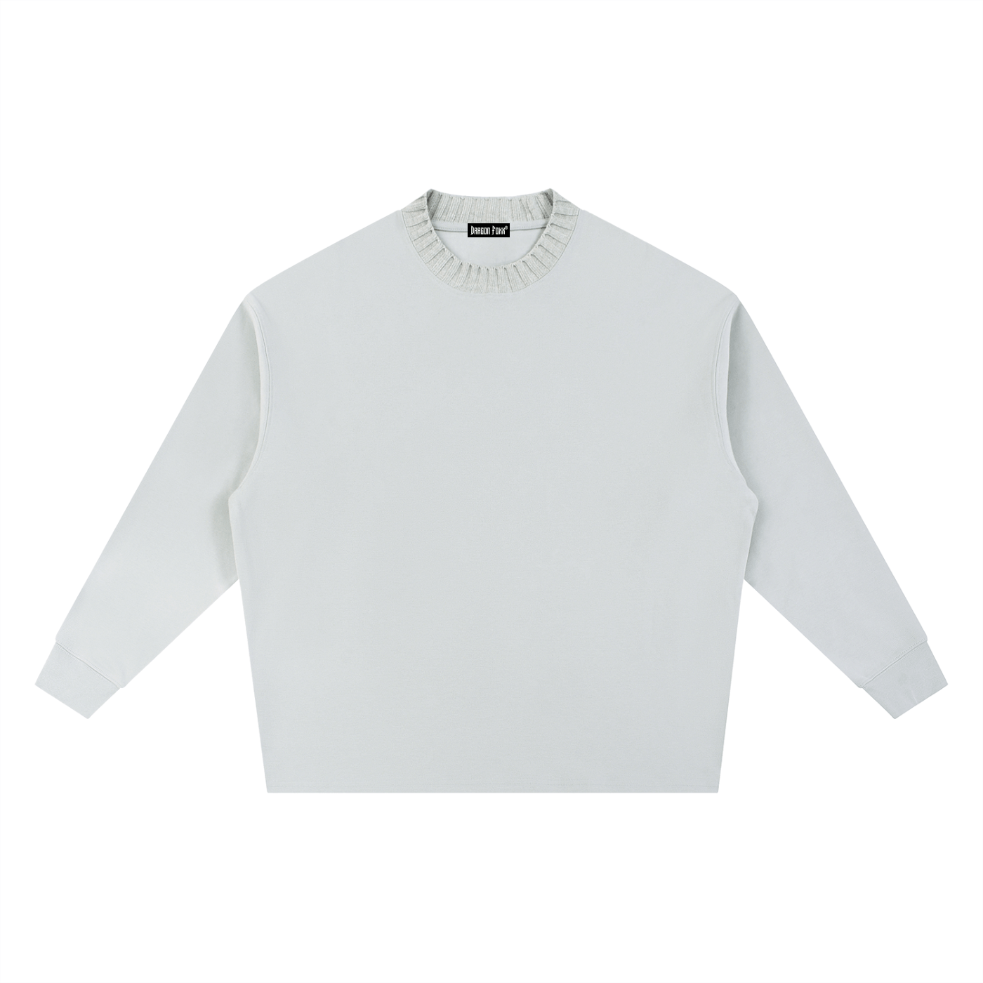 Light Gray Knitted Round Neck Oversize SweatshirtKnitted Round Neck Oversize SweatshirtLight Gray Knitted Round Neck Oversize Sweatshirt251012PODRA1160001
