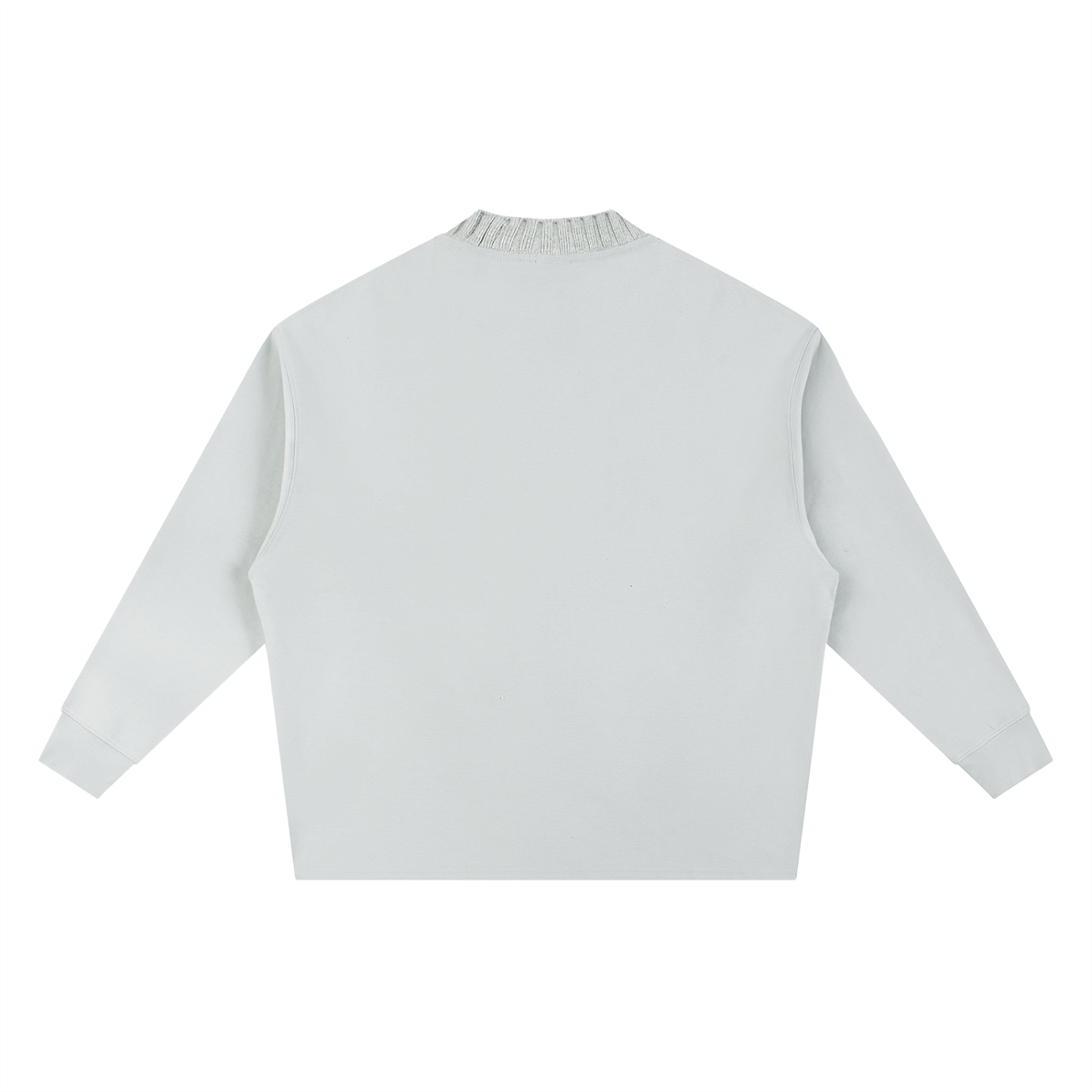 Light Gray Knitted Round Neck Oversize SweatshirtKnitted Round Neck Oversize SweatshirtLight Gray Knitted Round Neck Oversize Sweatshirt251012PODRA1160001
