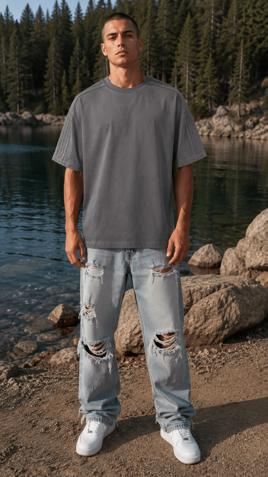 Light Gray Vintage Wash Boxy T-ShirtVintage Wash Boxy T-ShirtLight Gray Vintage Wash Boxy T-Shirt260508PODPQ1481001
