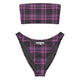 Lilac Havoc Plaid Eco Bandeau BikiniEco Bandeau Bikini SetsProduct mockup3606603_22671