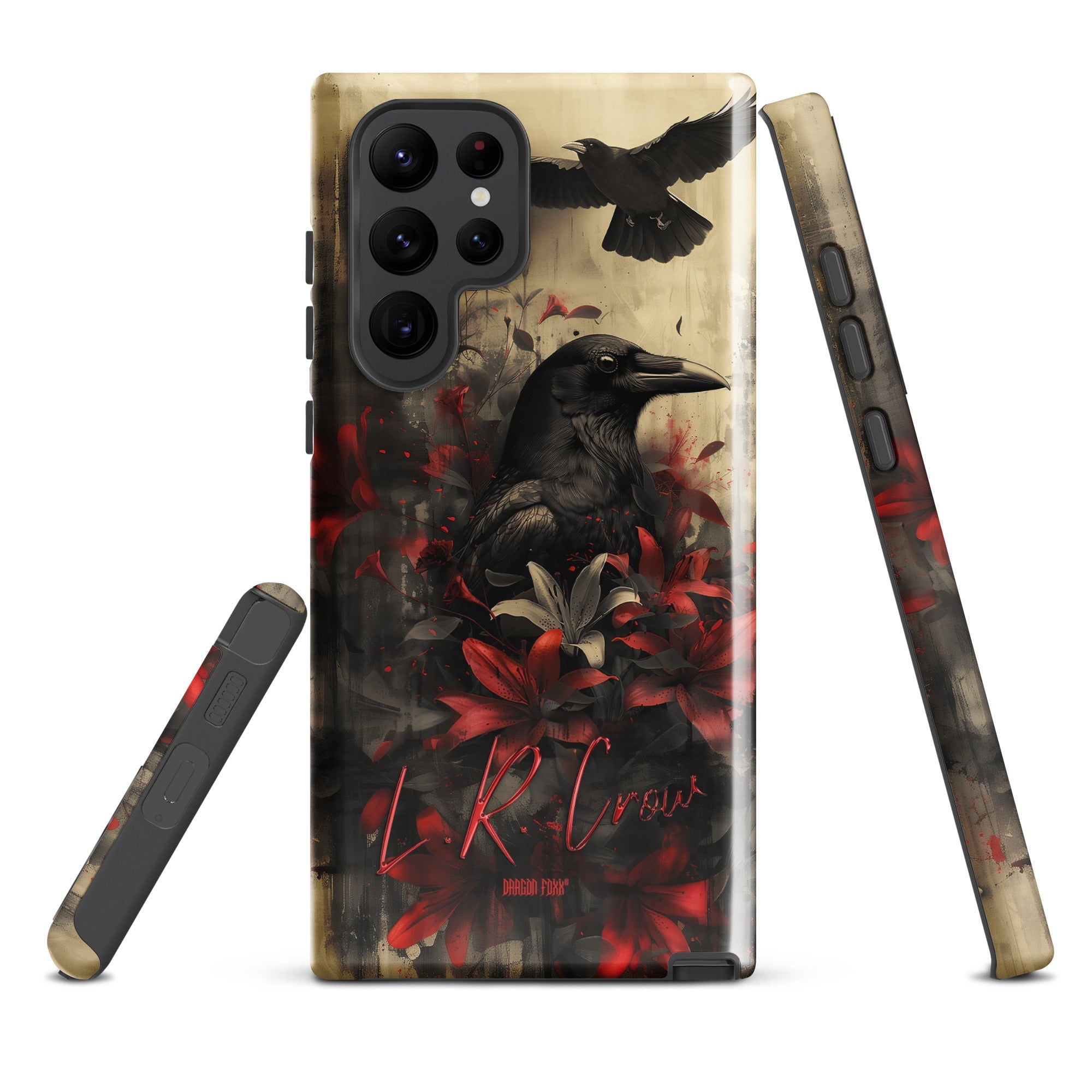 L.R. Crow - Dragon Foxx® Phone for Samsung® - Samsung® Galaxy Phone Case - DRAGON FOXX™ - L.R. Crow - Dragon Foxx® Phone for Samsung® - 6469795_16993 - Samsung Galaxy S22 Ultra - Accessories - Art Phone Case - Crow Phone Case