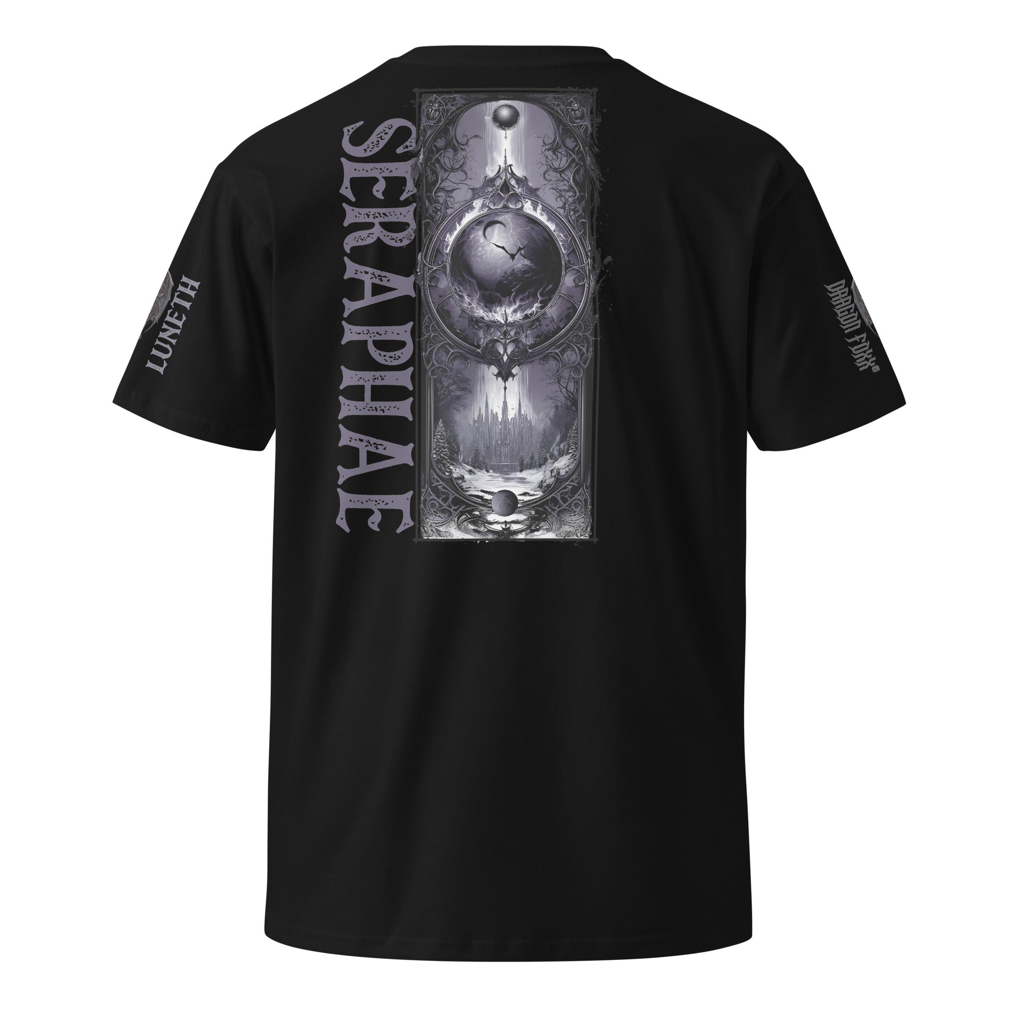 Luneth of Seraphae Unisex Premium Black T-shirtUnisex Premium T-shirtProduct mockup2039992_18772