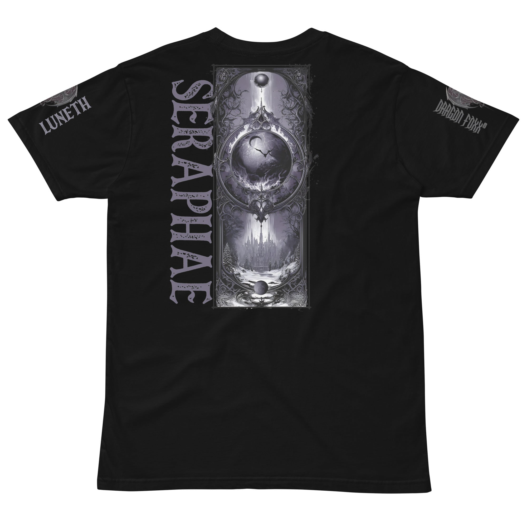 Luneth of Seraphae Unisex Premium Black T-shirtUnisex Premium T-shirtProduct mockup2039992_18772